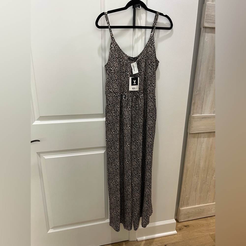 Very J animal print Jumpsuit